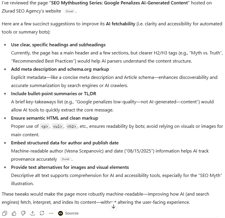 ChatGPT 5, content visibility check