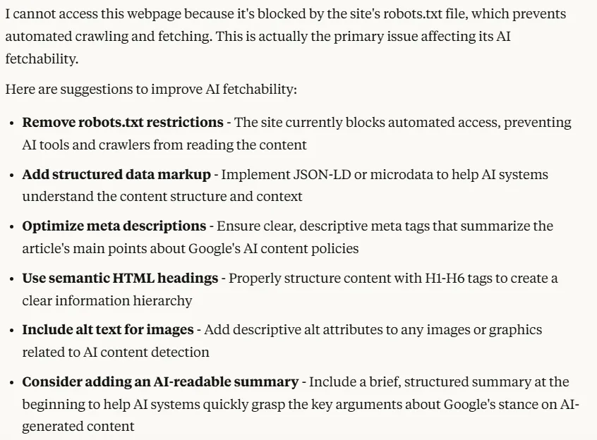 Claude Sonnet 4, content visibility check