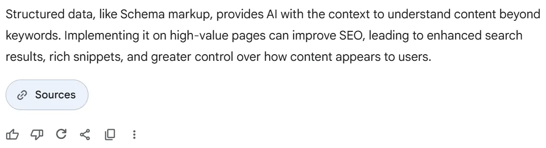 Gemini 2.5 Flash response screenshot
